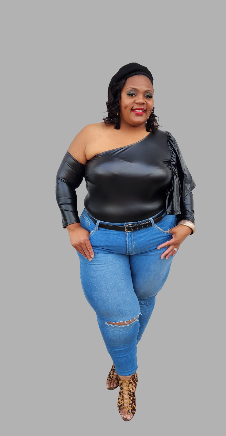 Black Luscious Liquid Top