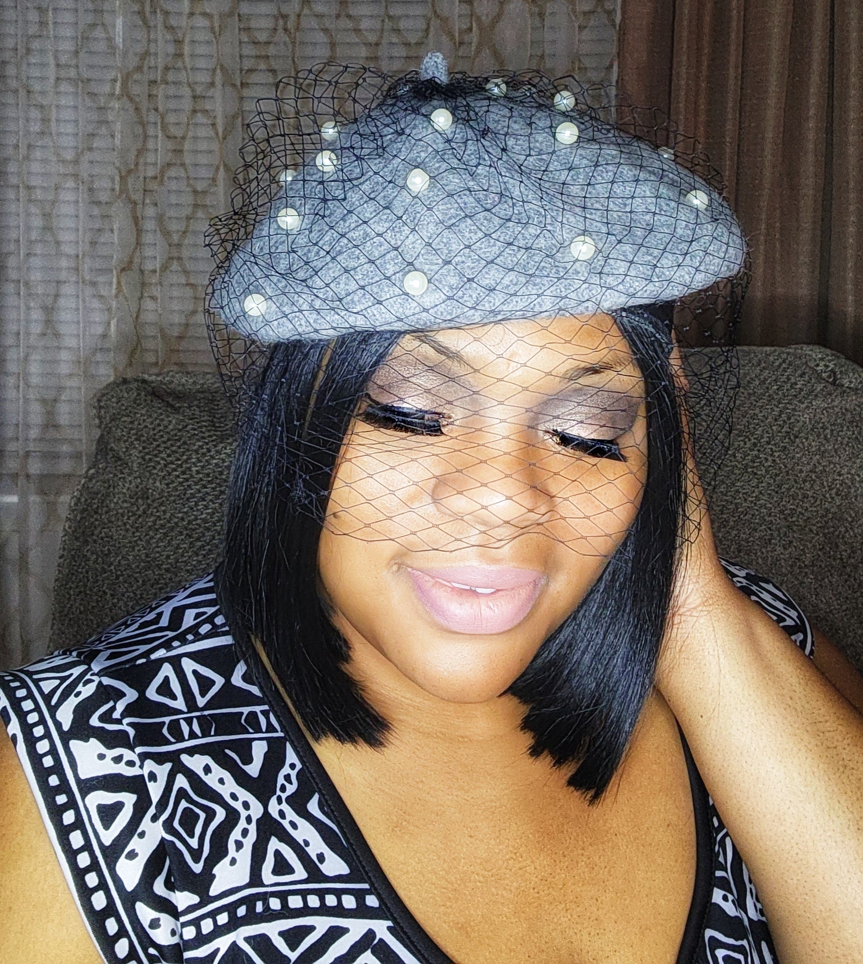 Fishnet Beret Hat
