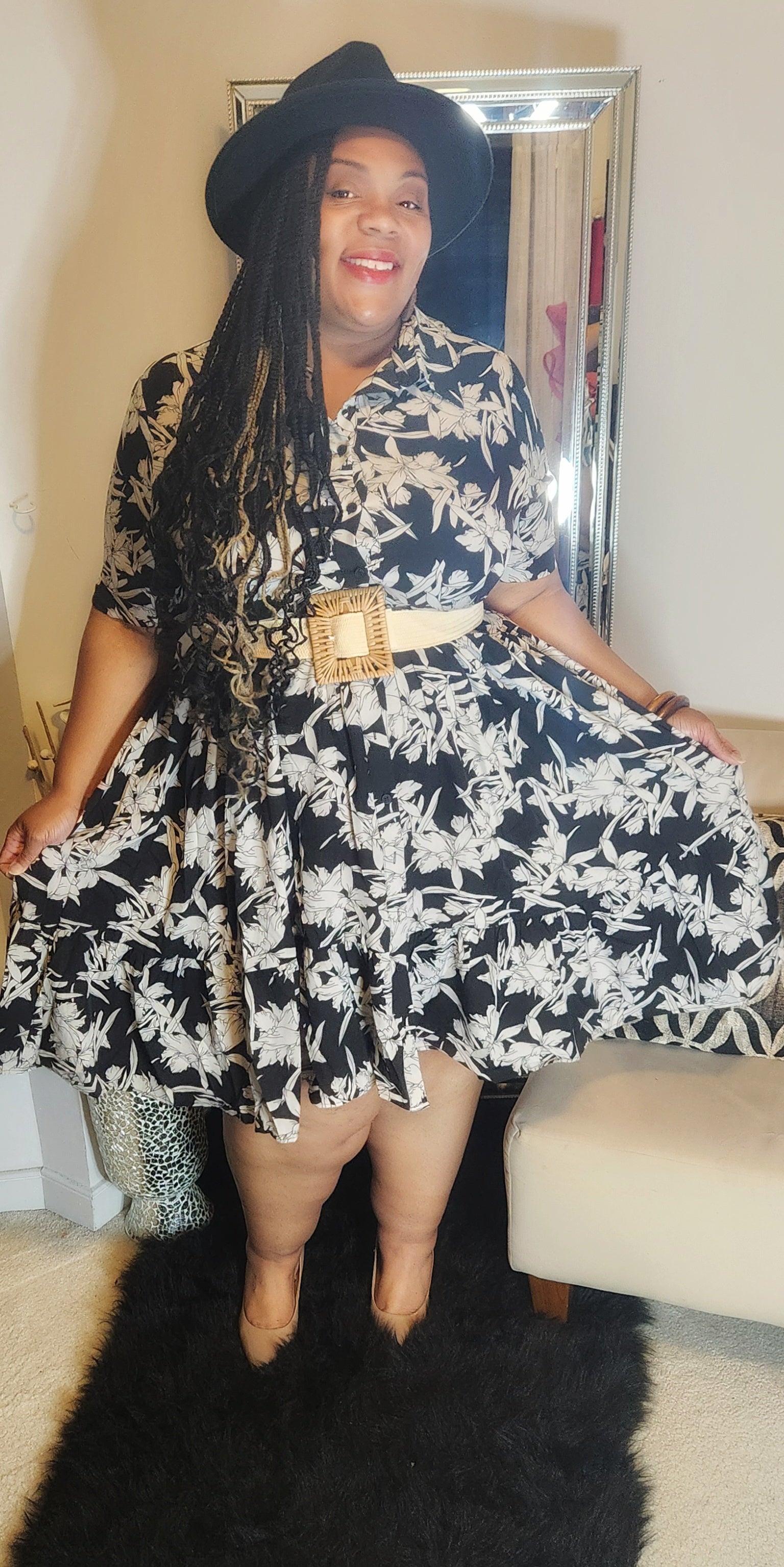 Black Tropical Breeze Dress