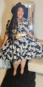 Black Tropical Breeze Dress