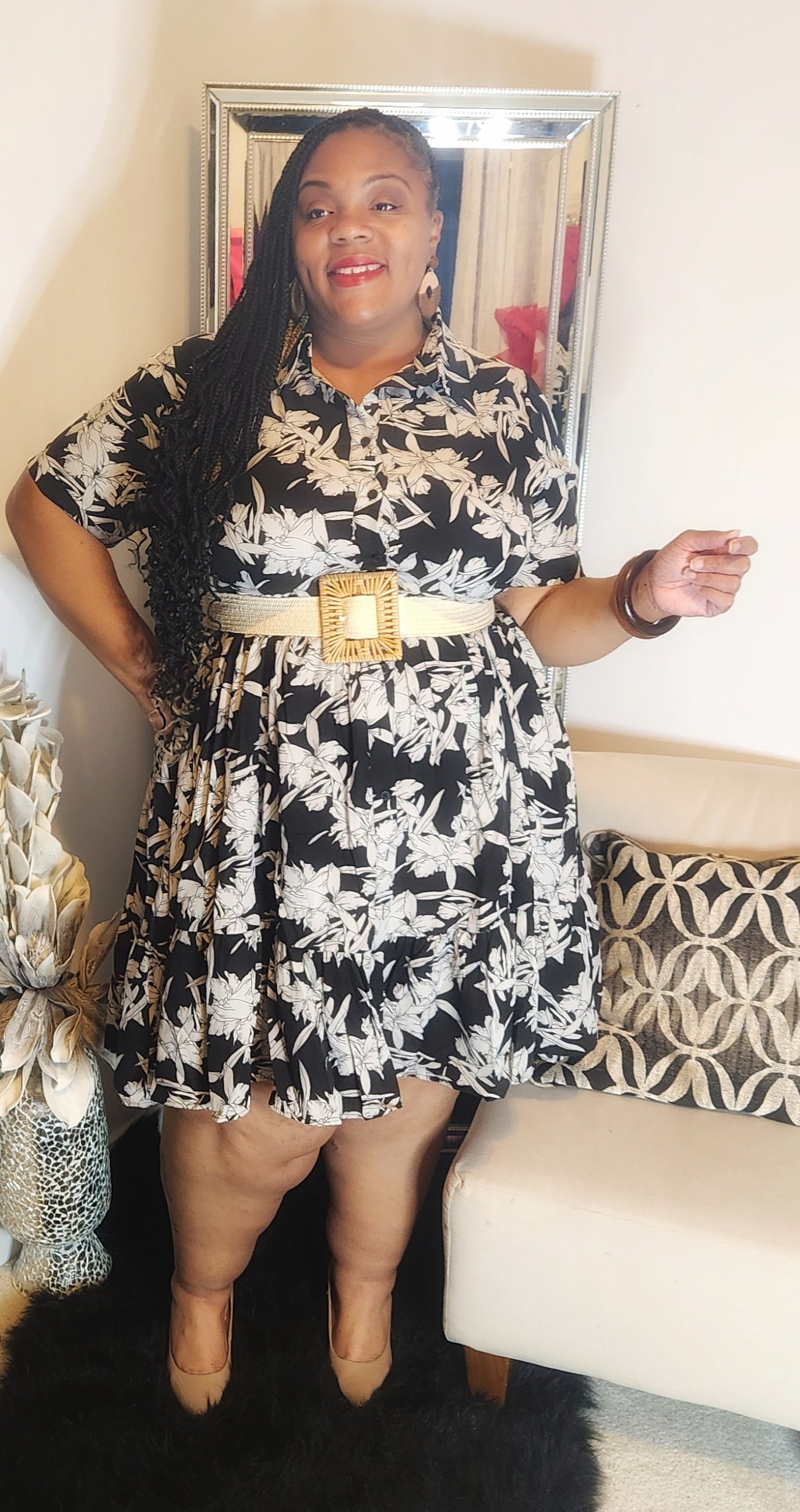 Black Tropical Breeze Dress