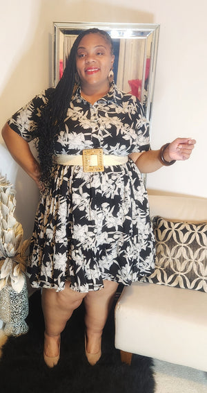 Black Tropical Breeze Dress