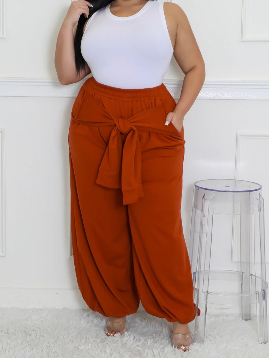 All Tied Up Joggers (Rust)