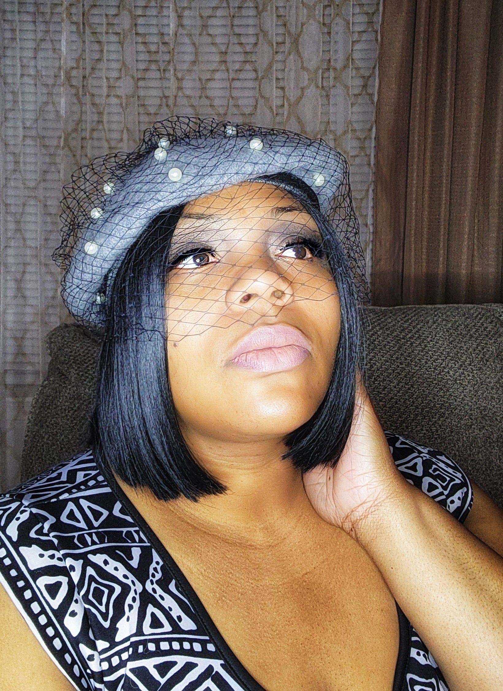 Fishnet Beret Hat