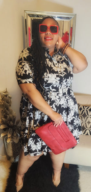 Black Tropical Breeze Dress